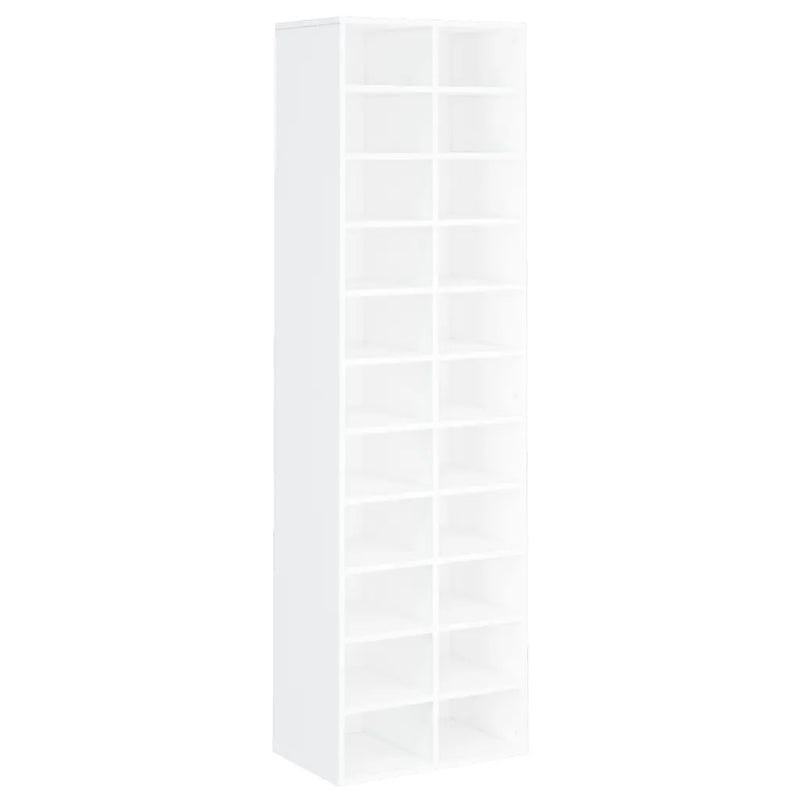 Shoe Cabinet White 54x34x183 cm Engineered Wood
