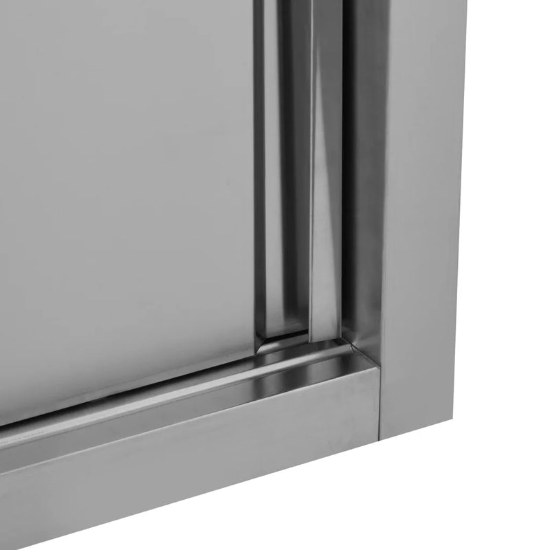 Kitchen Wall Cabinet with Sliding Doors 90x40x50 cm Stainless Steel