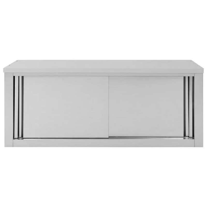 Kitchen Wall Cabinet with Sliding Doors 120x40x50 cm Stainless Steel