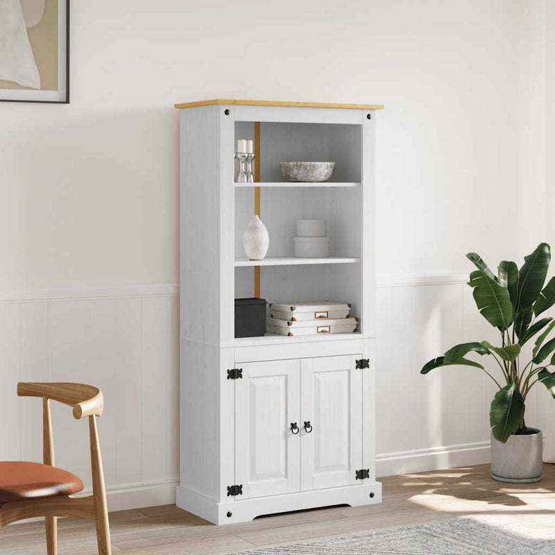 vidaXL Cupboard Mexican Pine Corona Range White 80x40x170 cm