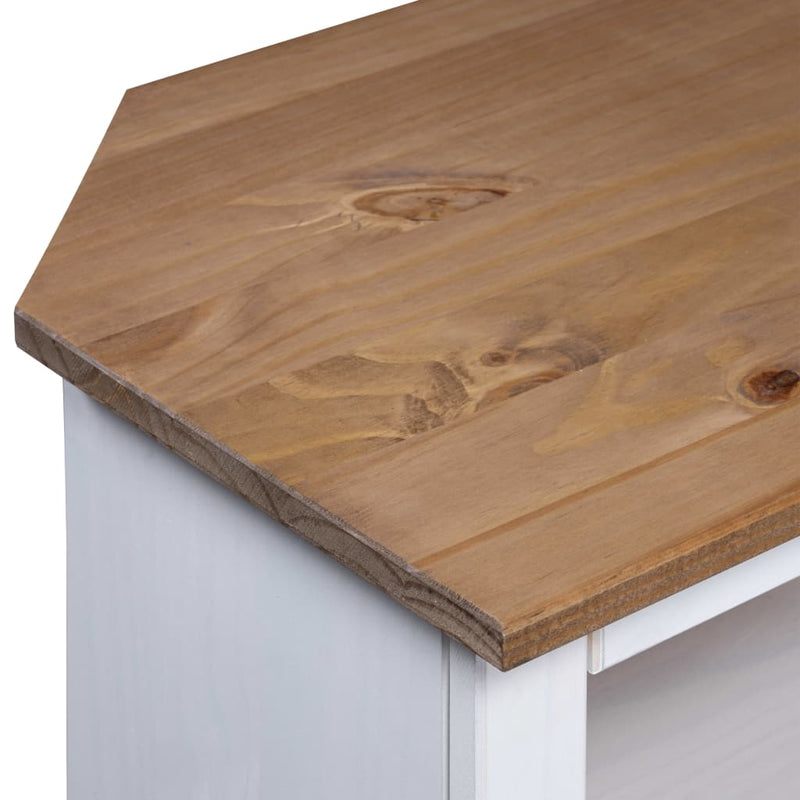 vidaXL Console Table Mexican Pine Corona Range White 80x43x78 cm