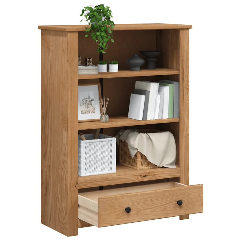 Bookcase 80x35x110 cm Solid Pine Wood Panama Range