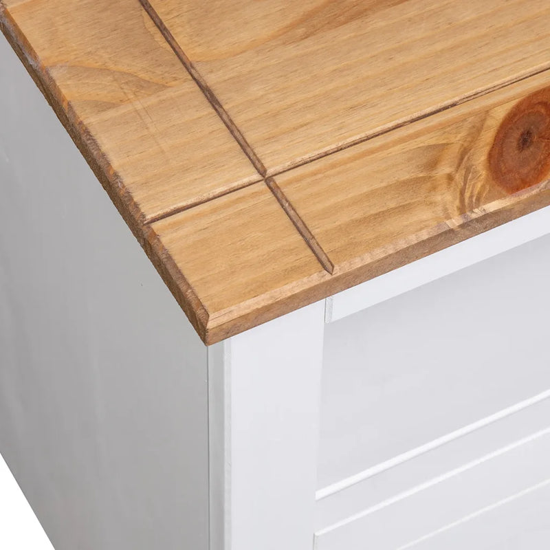 Corner TV Cabinet White 93x49x49 cm Solid Pine Panama Range