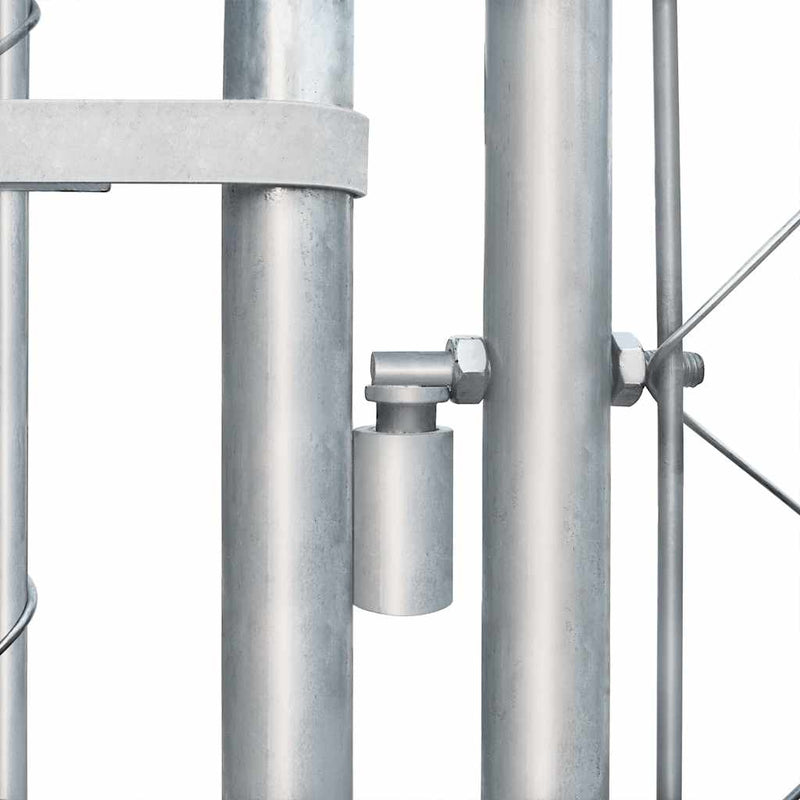 vidaXL Outdoor Dog Kennel Galvanised Steel 4x4x1 m