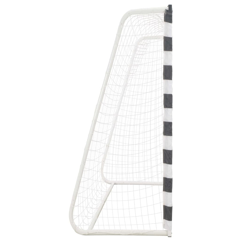 vidaXL Soccer Goal 300x200x90 cm Metal Black and White