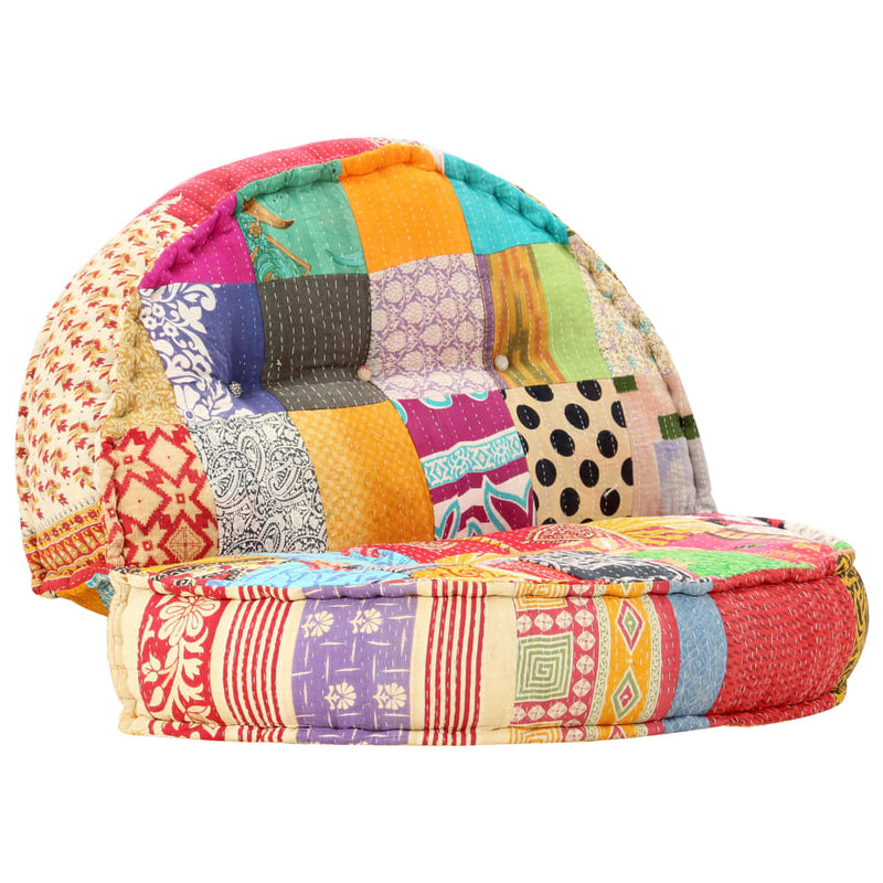 vidaXL Pouffe 100x20 cm Patchwork Fabric