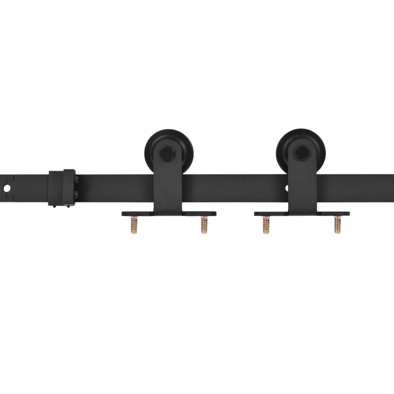 vidaXL Sliding Door SKIEN Hardware Kit 200 cm Steel Black