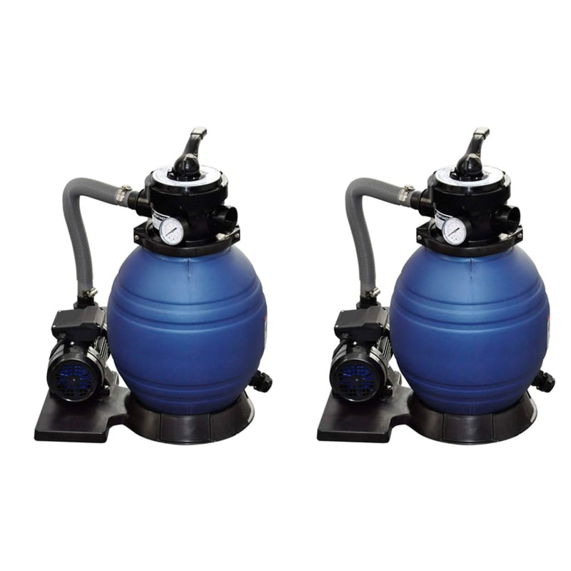 vidaXL Sand Filter Pumps 2pcs 400 W 11000 l/h