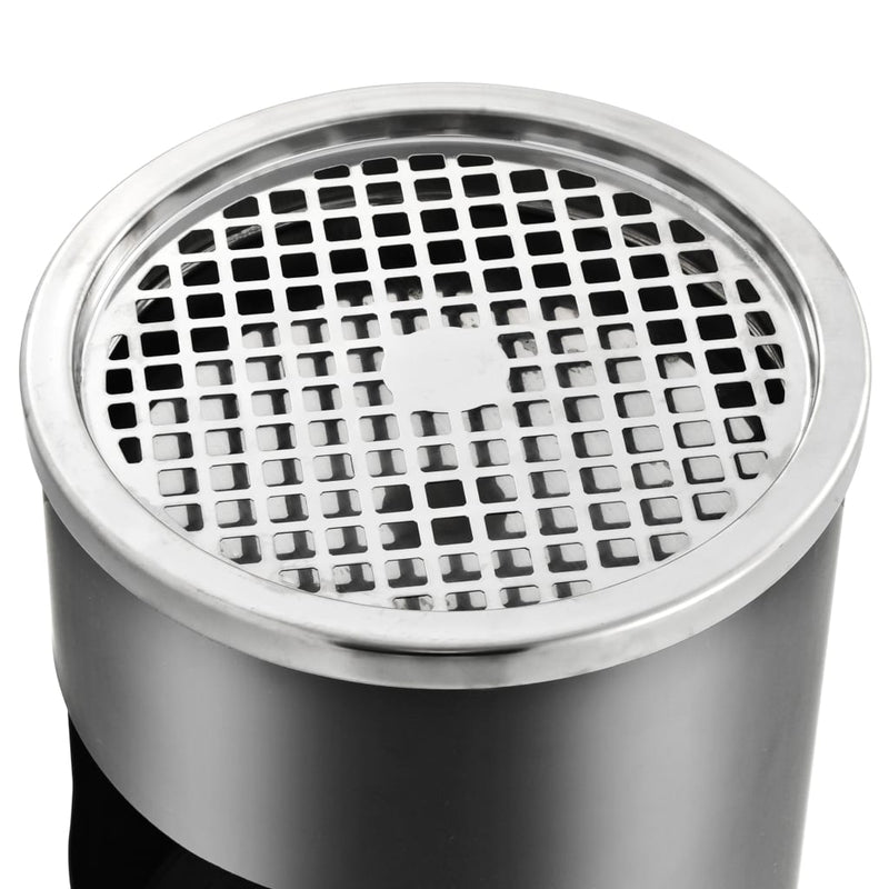 vidaXL Ashtray Dustbin Hotel 30 L Steel Grey