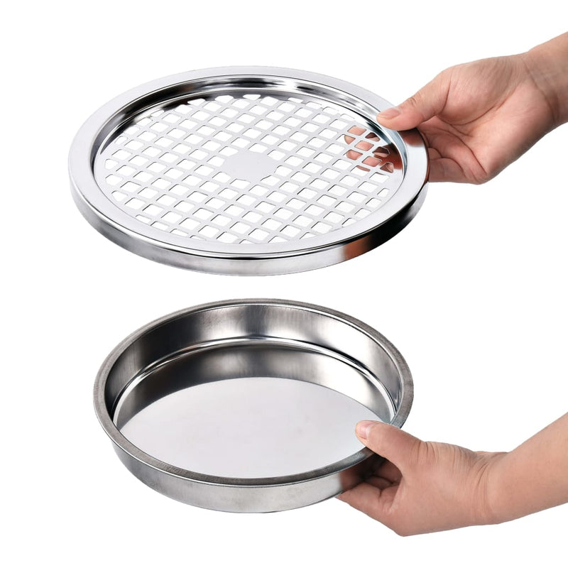 vidaXL Ashtray Dustbin Hotel 30 L Steel Grey