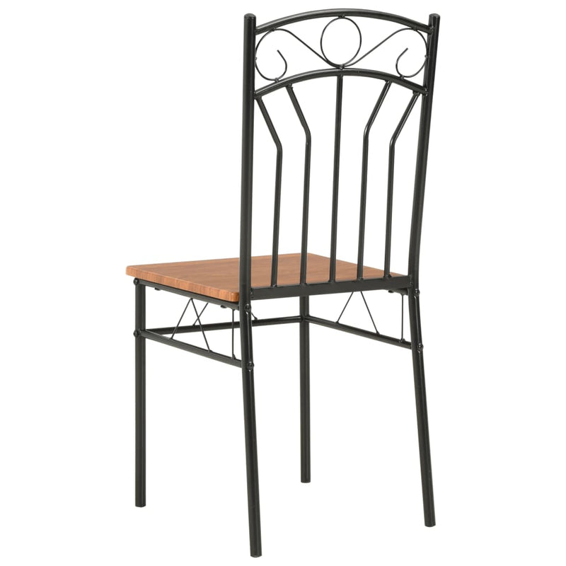 vidaXL Dining Chairs 6 pcs Brown MDF