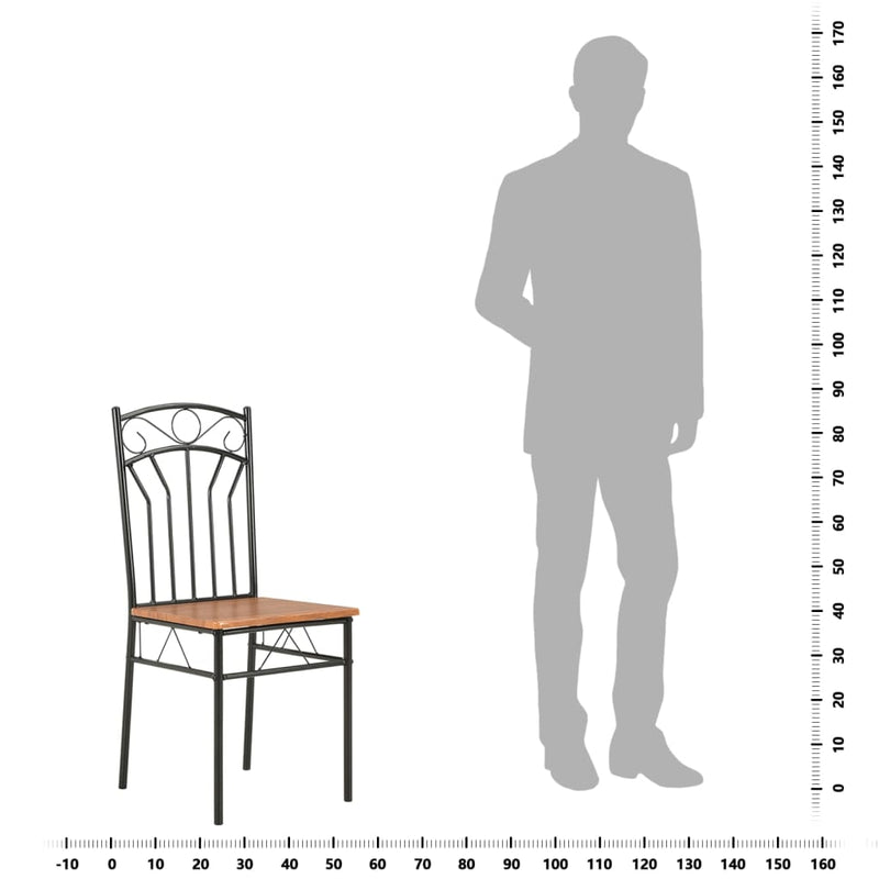 vidaXL Dining Chairs 6 pcs Brown MDF