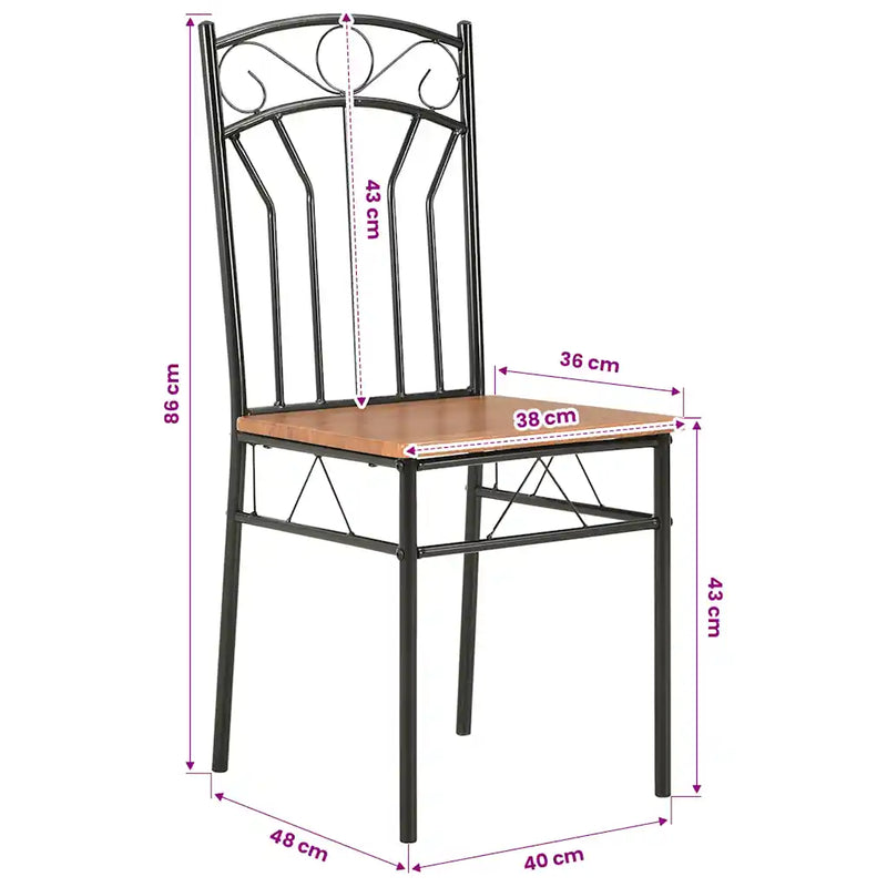 Dining Chairs 6 pcs Brown MDF
