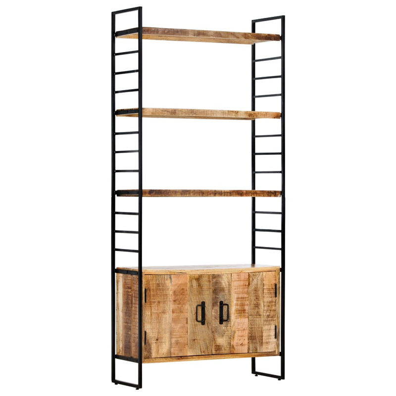 vidaXL 4-Tier Bookcase 80x30x180 cm Rough Mango Wood