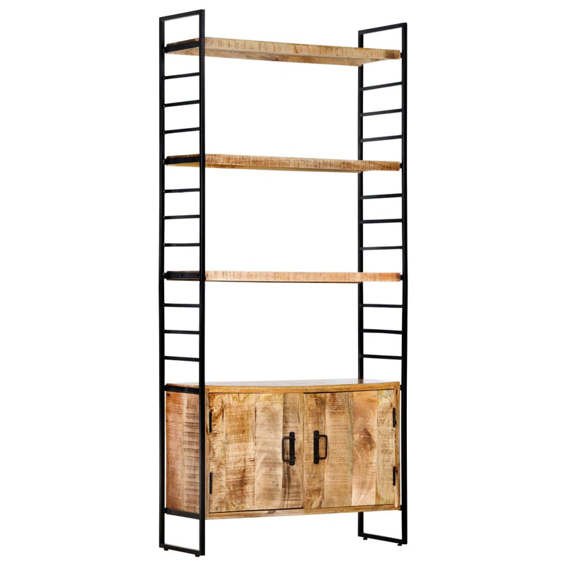 vidaXL 4-Tier Bookcase 80x30x180 cm Rough Mango Wood