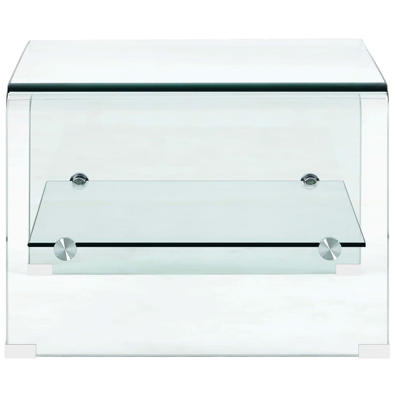 vidaXL Coffee Table Clear 50x45x33 cm Tempered Glass