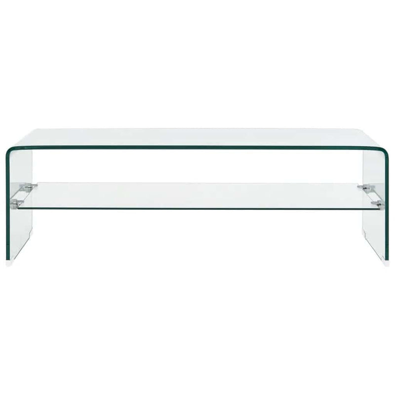 vidaXL Coffee Table Clear 98x45x31 cm Tempered Glass