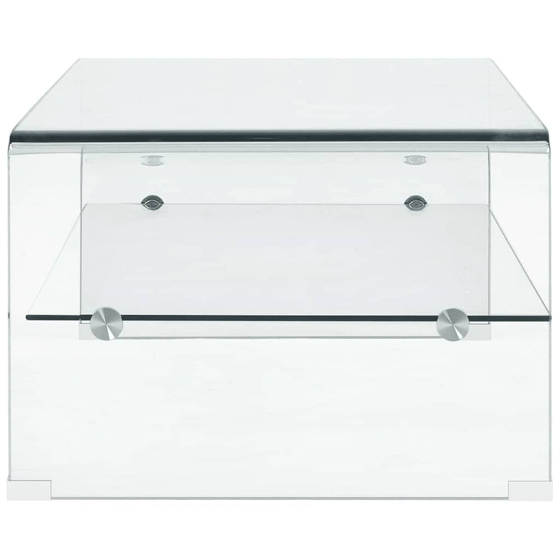 vidaXL Coffee Table Clear 98x45x31 cm Tempered Glass
