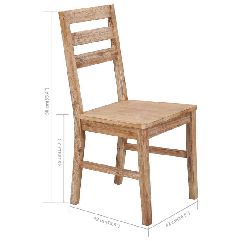 vidaXL 7 Piece Dining Set Solid Wood Acacia