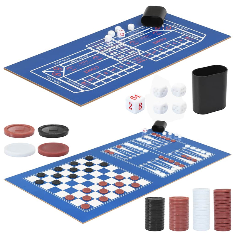 vidaXL 15-in-1 Multi Game Table 121x61x82 cm Maple