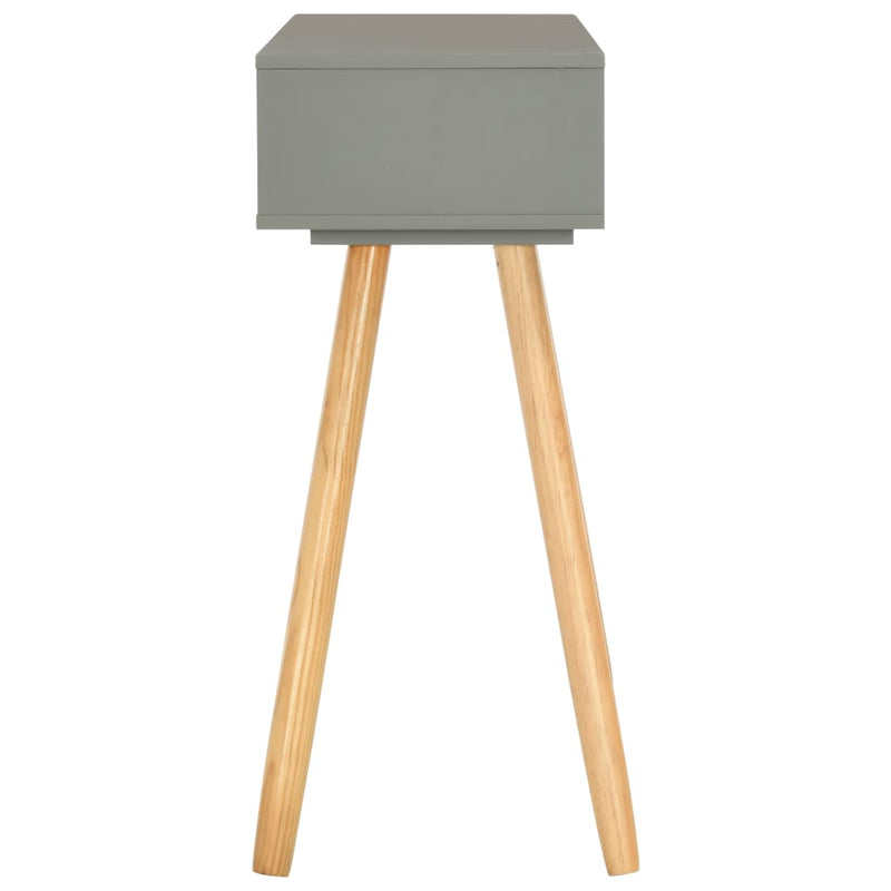 vidaXL Console Table Grey 80x30x72 cm Solid Pinewood