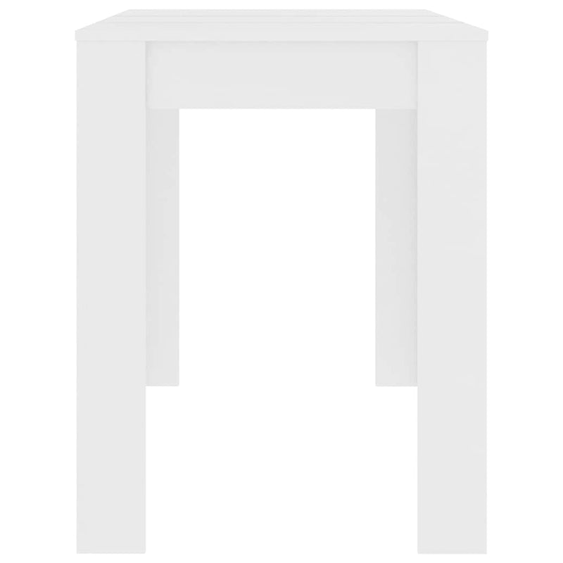 Dining Table White 120x60x76 cm Engineered Wood