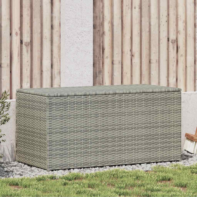 vidaXL Garden Storage Box Poly Rattan 100x50x50 cm Grey