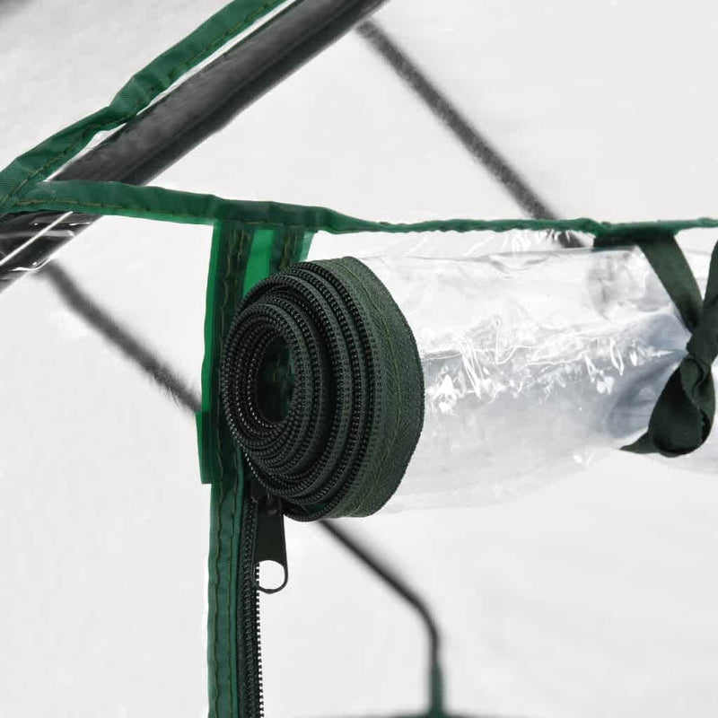 vidaXL Greenhouse with 8 Shelves 143x143x195 cm