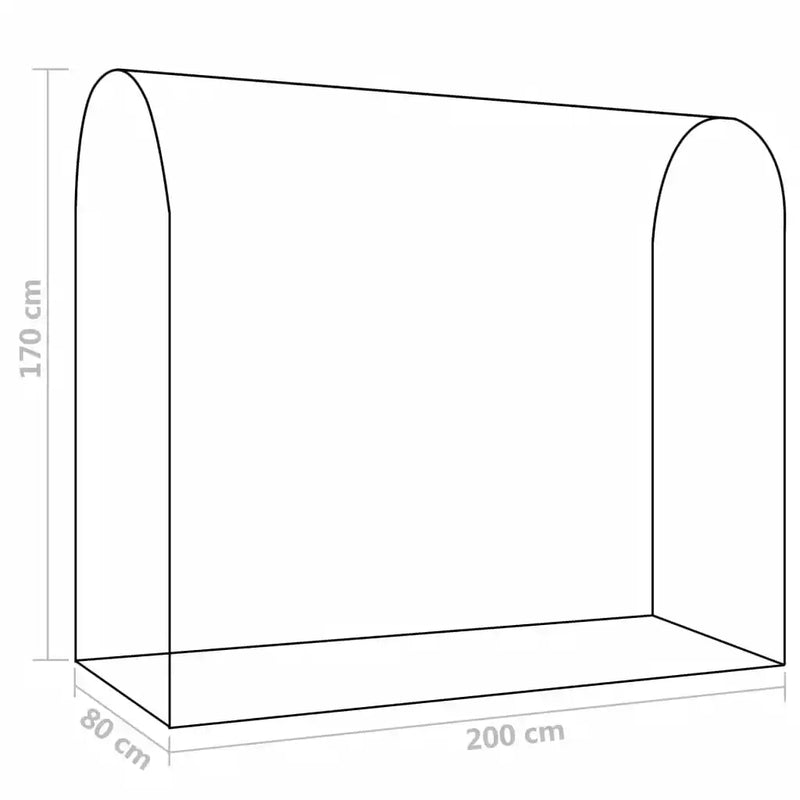 vidaXL Greenhouse with Zippered Door 200x80x170 cm