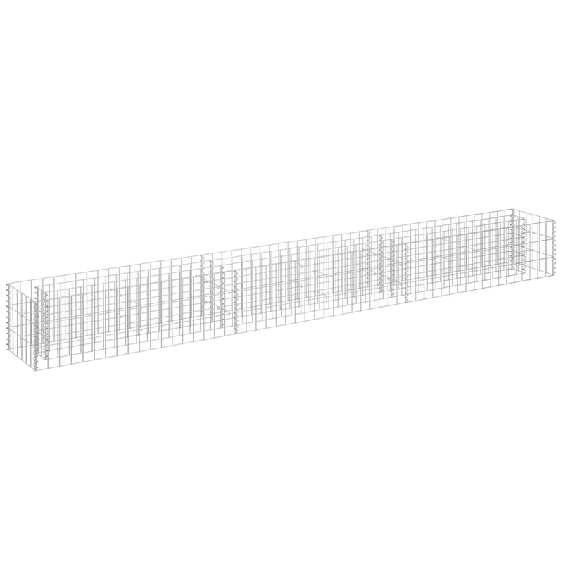 vidaXL Gabion Raised Bed Galvanised Steel 270x30x30 cm
