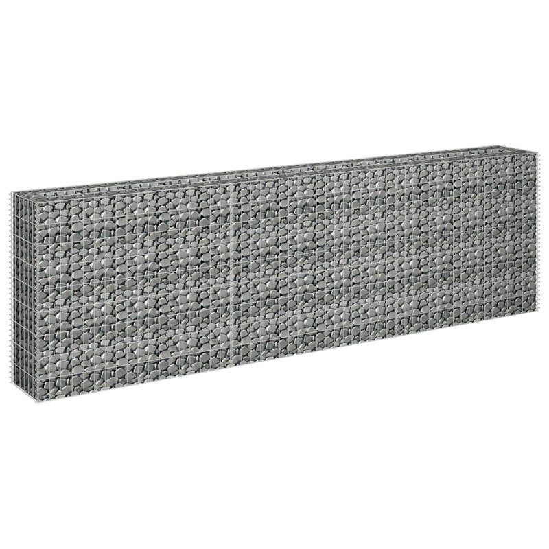 vidaXL Gabion Raised Bed Galvanised Steel 270x30x90 cm