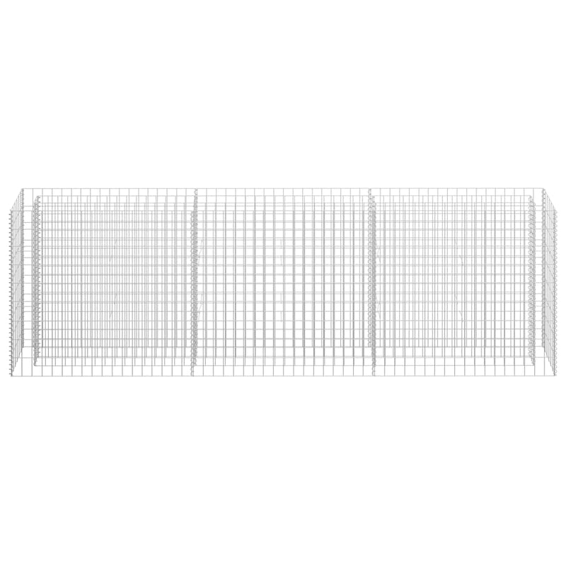 vidaXL Gabion Raised Bed Galvanised Steel 270x30x90 cm