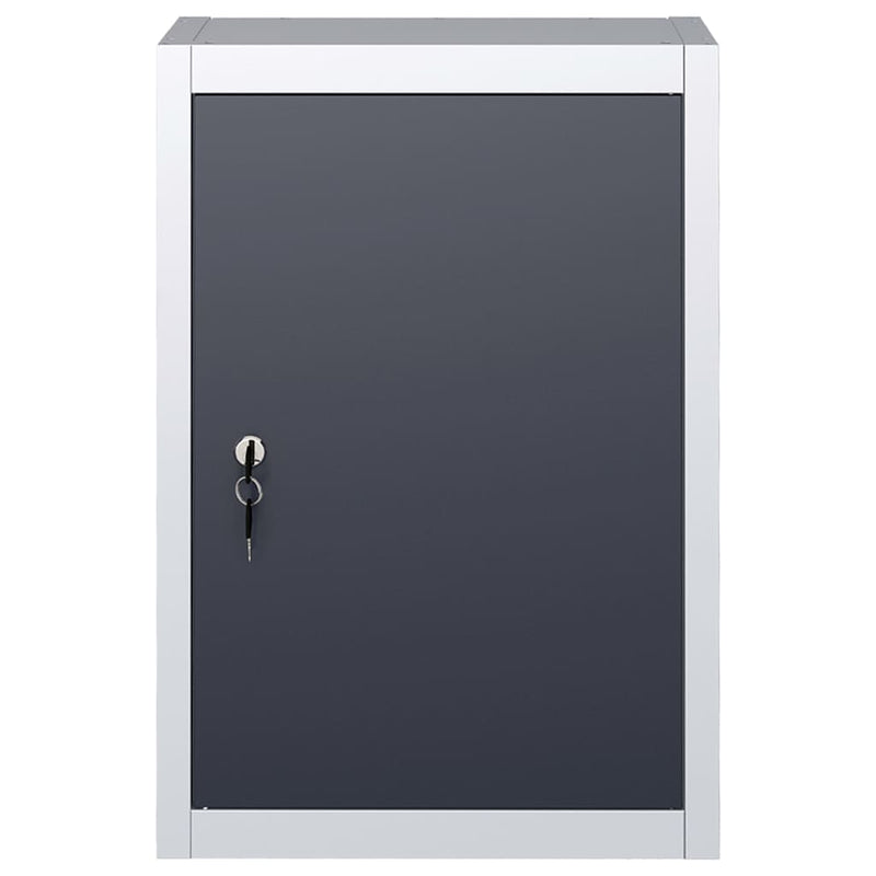 vidaXL Wall Mounted Tool Cabinet Industrial Style Metal Grey and Black