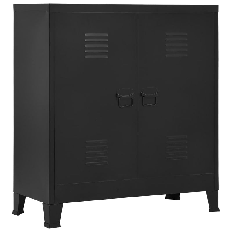 vidaXL Industrial Storage Chest Black 90x40x100 cm Steel