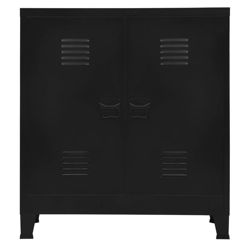 vidaXL Industrial Storage Chest Black 90x40x100 cm Steel