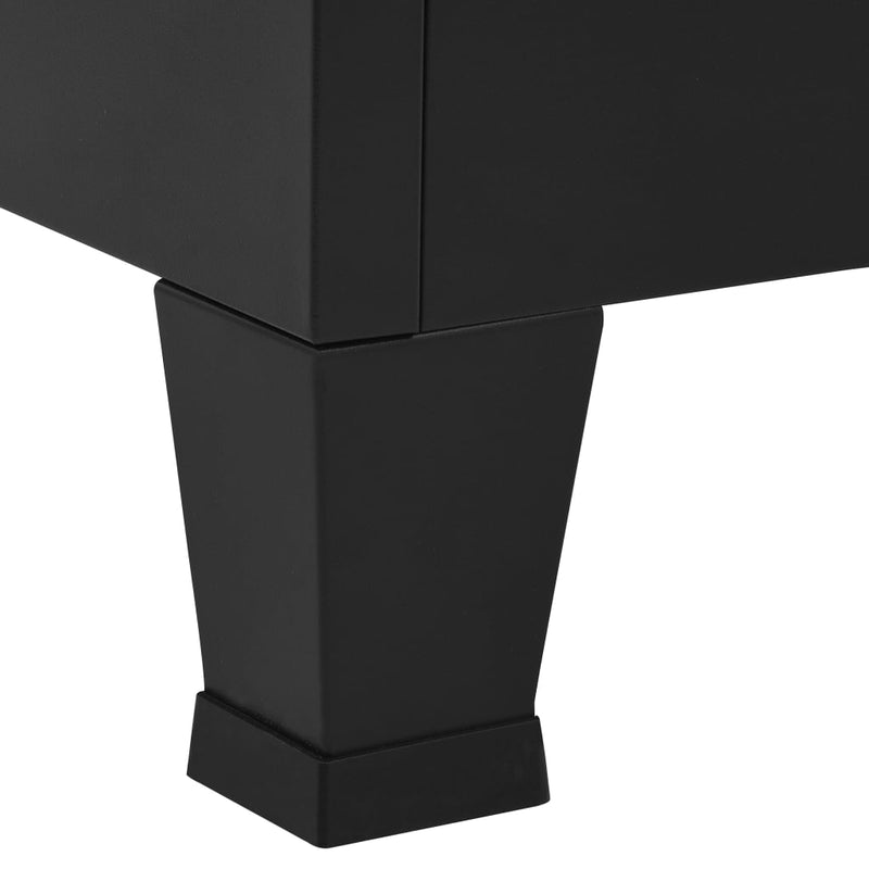 vidaXL Industrial Storage Chest Black 90x40x100 cm Steel