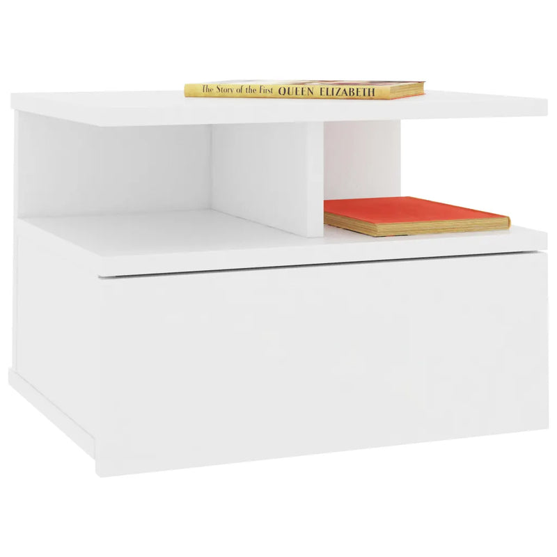 Floating Nightstands 2 pcs White 40x31x27 cm Engineered Wood