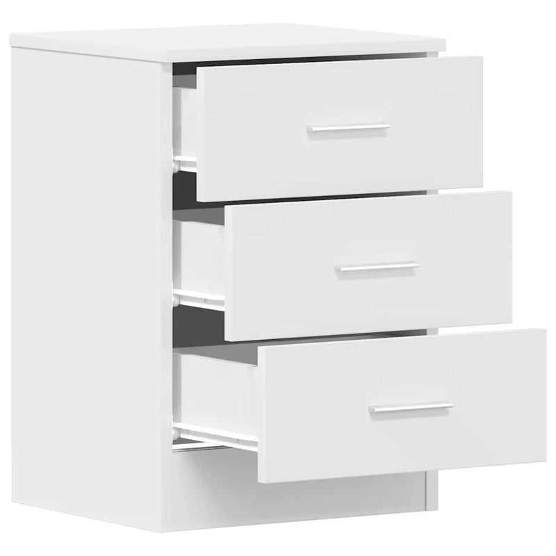 Bedside Cabinet White 38x35x56 cm Engineered Wood