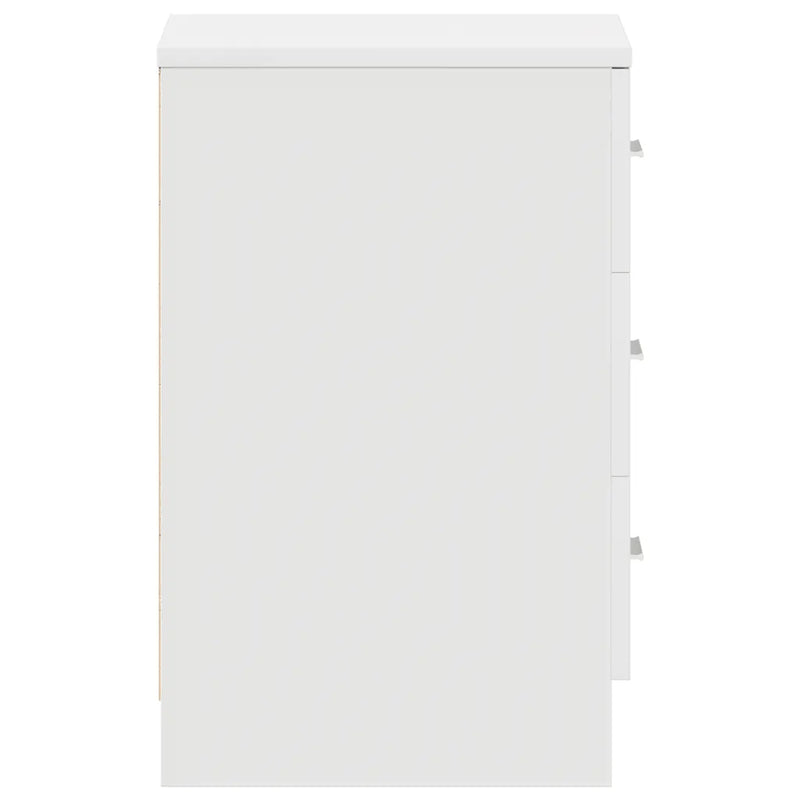 Bedside Cabinet White 38x35x56 cm Engineered Wood