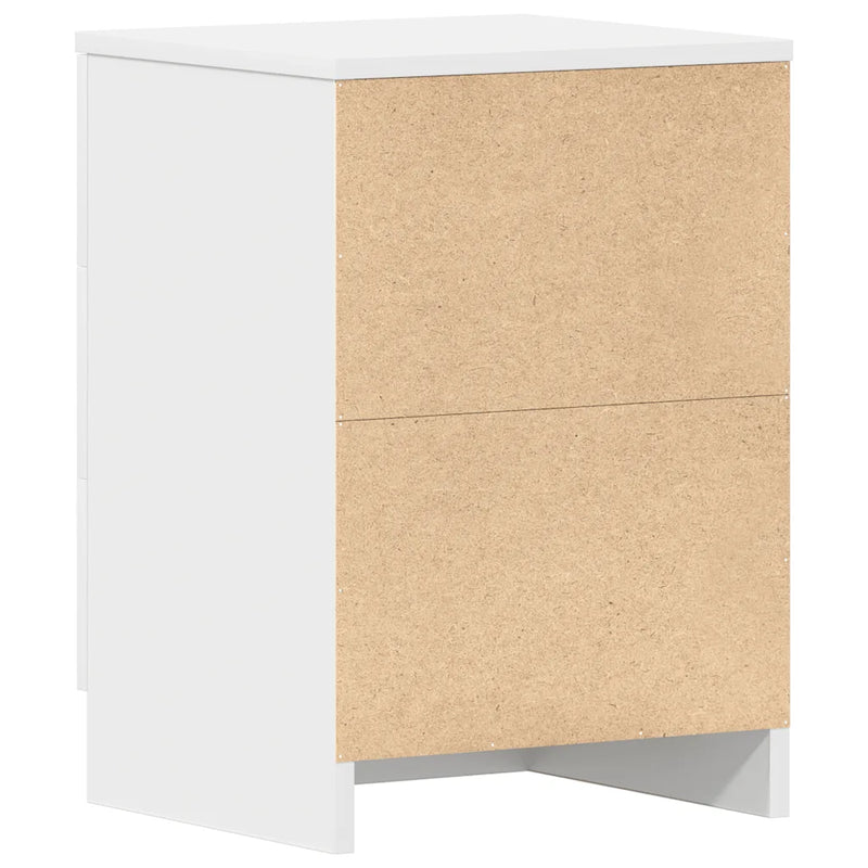 Bedside Cabinet White 38x35x56 cm Engineered Wood