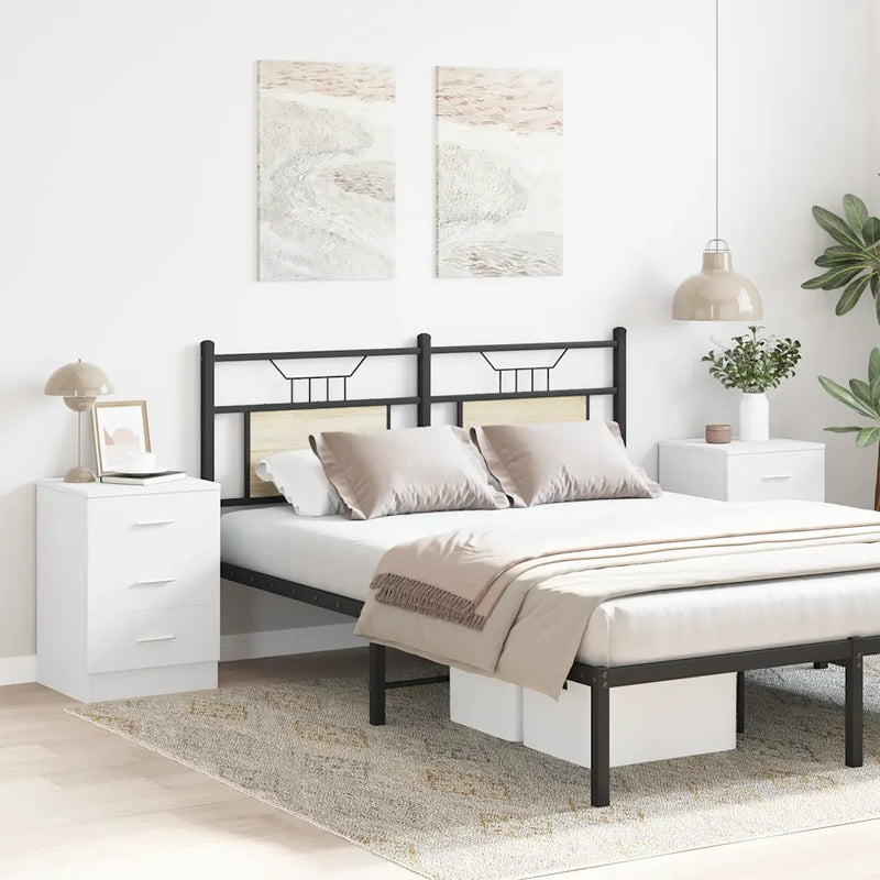 Bedside Cabinets 2 pcs White 38x35x56 cm Engineered Wood