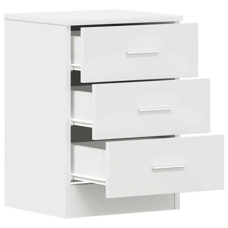 Bedside Cabinets 2 pcs White 38x35x56 cm Engineered Wood