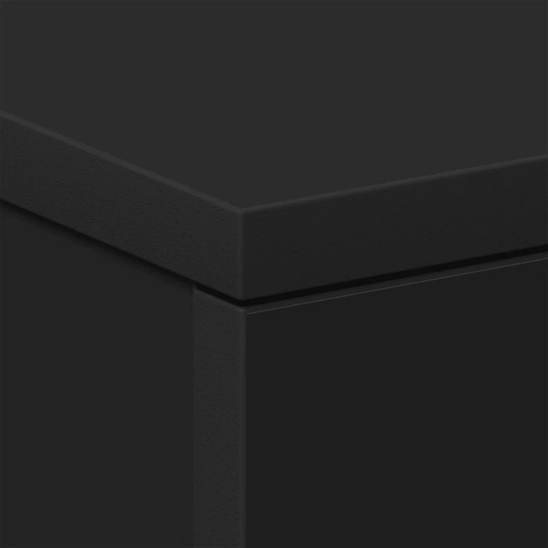 Bedside Cabinet Black 38x35x56 cm Engineered Wood