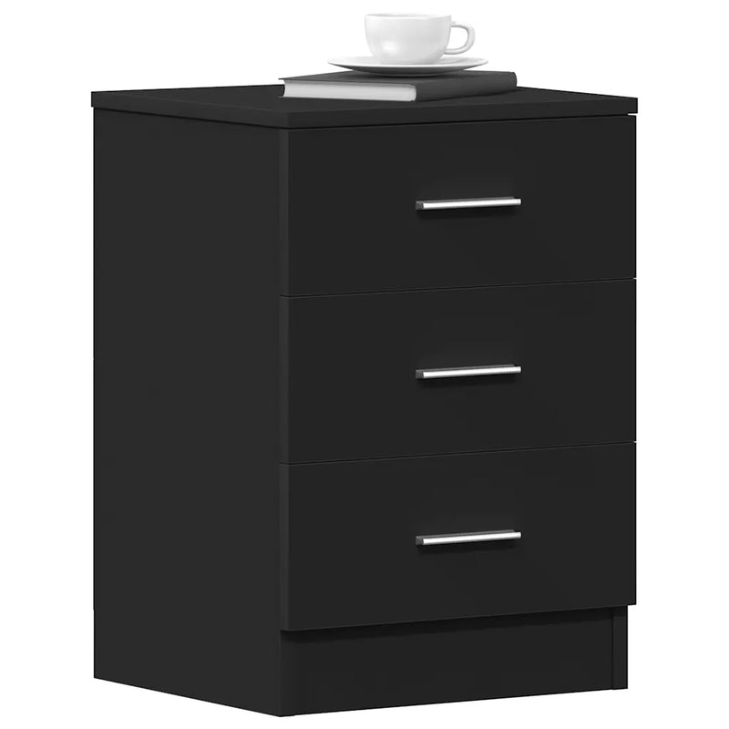Bedside Cabinets 2 pcs Black 38x35x56 cm Engineered Wood