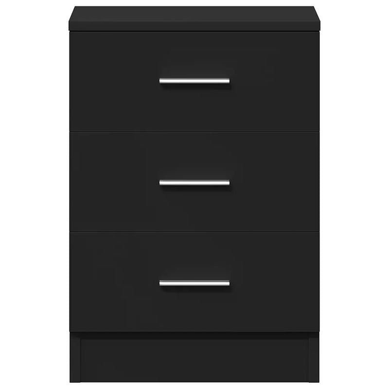 Bedside Cabinets 2 pcs Black 38x35x56 cm Engineered Wood