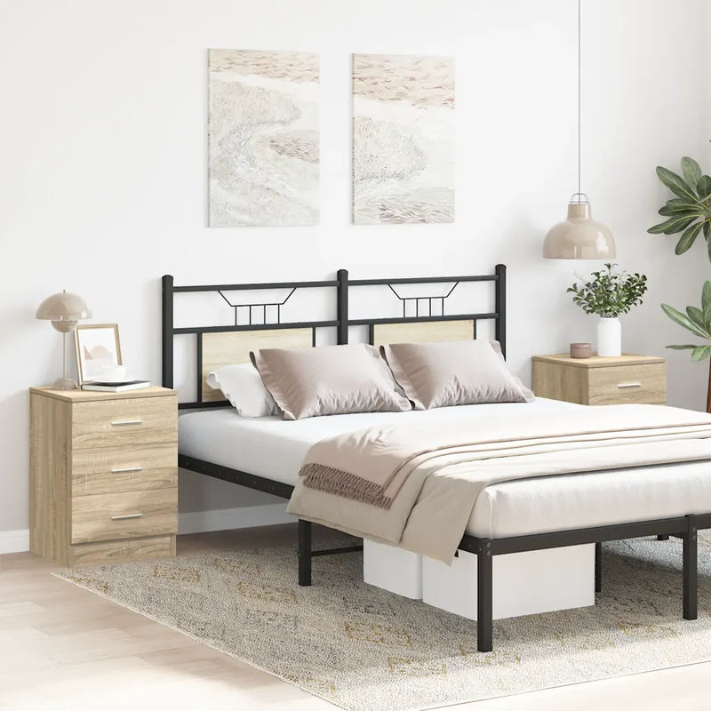 Bedside Cabinets 2 pcs Sonoma Oak 38x35x56 cm Engineered Wood