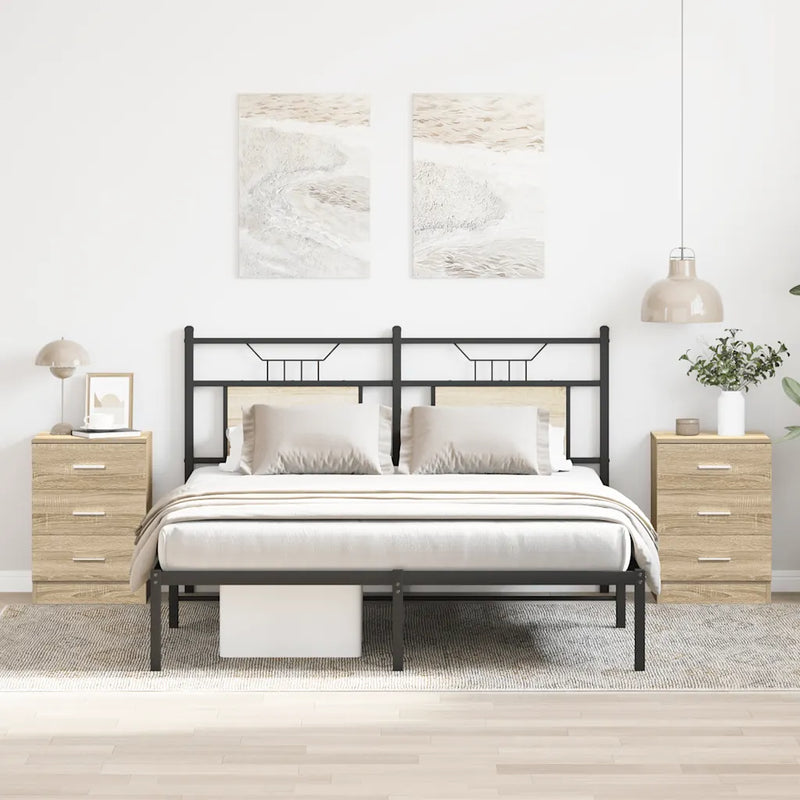 Bedside Cabinets 2 pcs Sonoma Oak 38x35x56 cm Engineered Wood