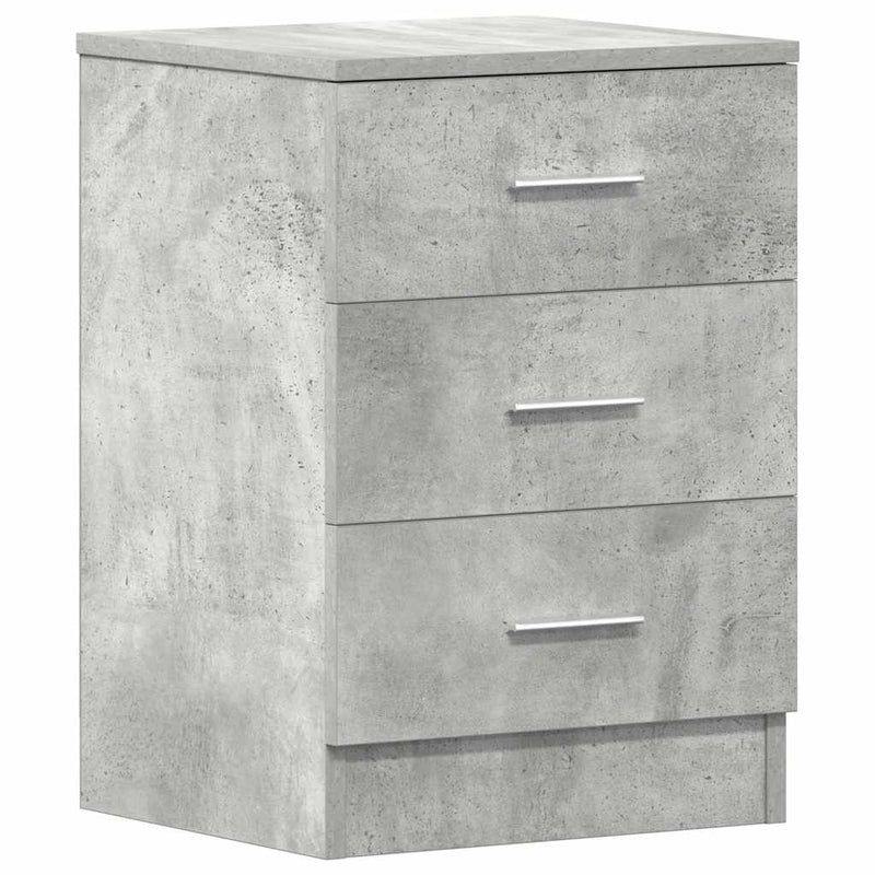 vidaXL Bedside Cabinets 2 pcs Concrete Grey 38x35x56 cm Engineered Wood