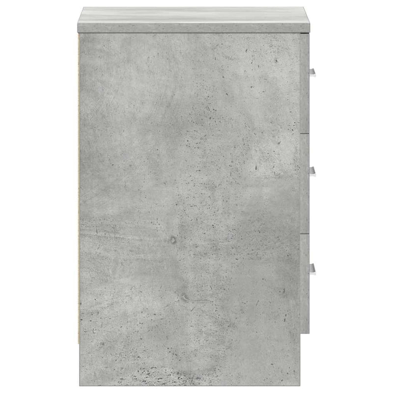 vidaXL Bedside Cabinets 2 pcs Concrete Grey 38x35x56 cm Engineered Wood