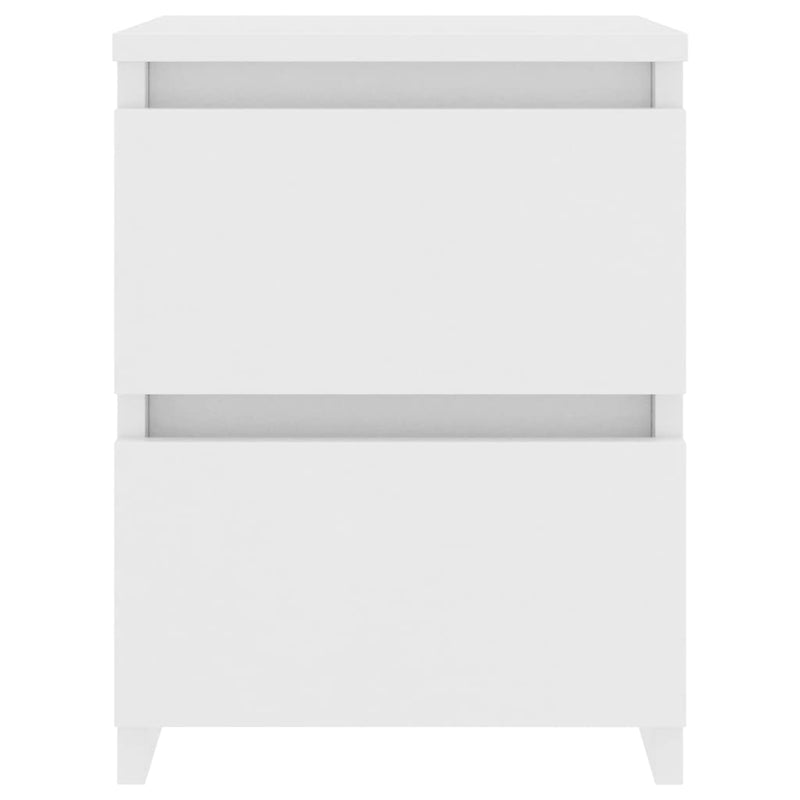 vidaXL Bedside Cabinets 2 pcs White 30x30x40 cm Engineered Wood